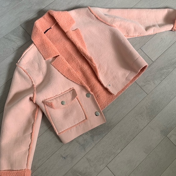 Zara size small teddy / suede jacket - Picture 2 of 4